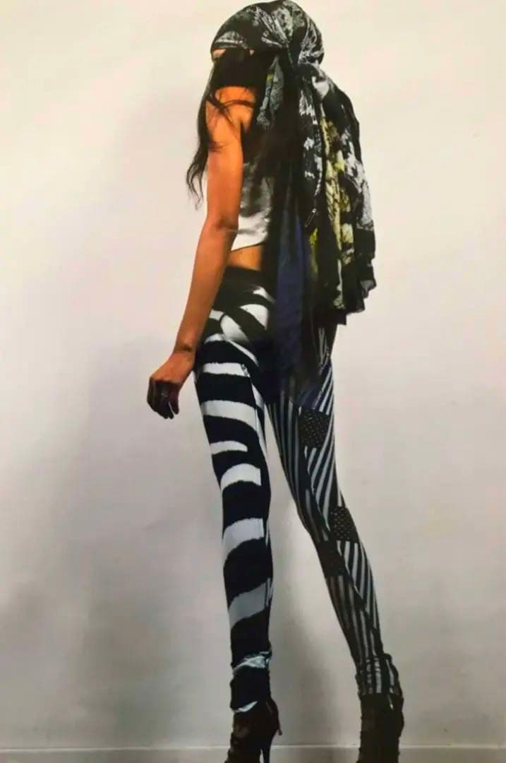 レッグウェア if six was nine LEG/LG AMERICANZEBRABLUE