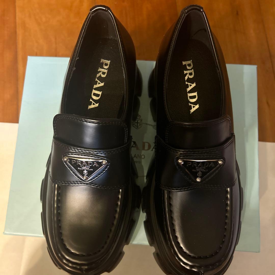 PRADA モノリス ローファー 37 23.5cm