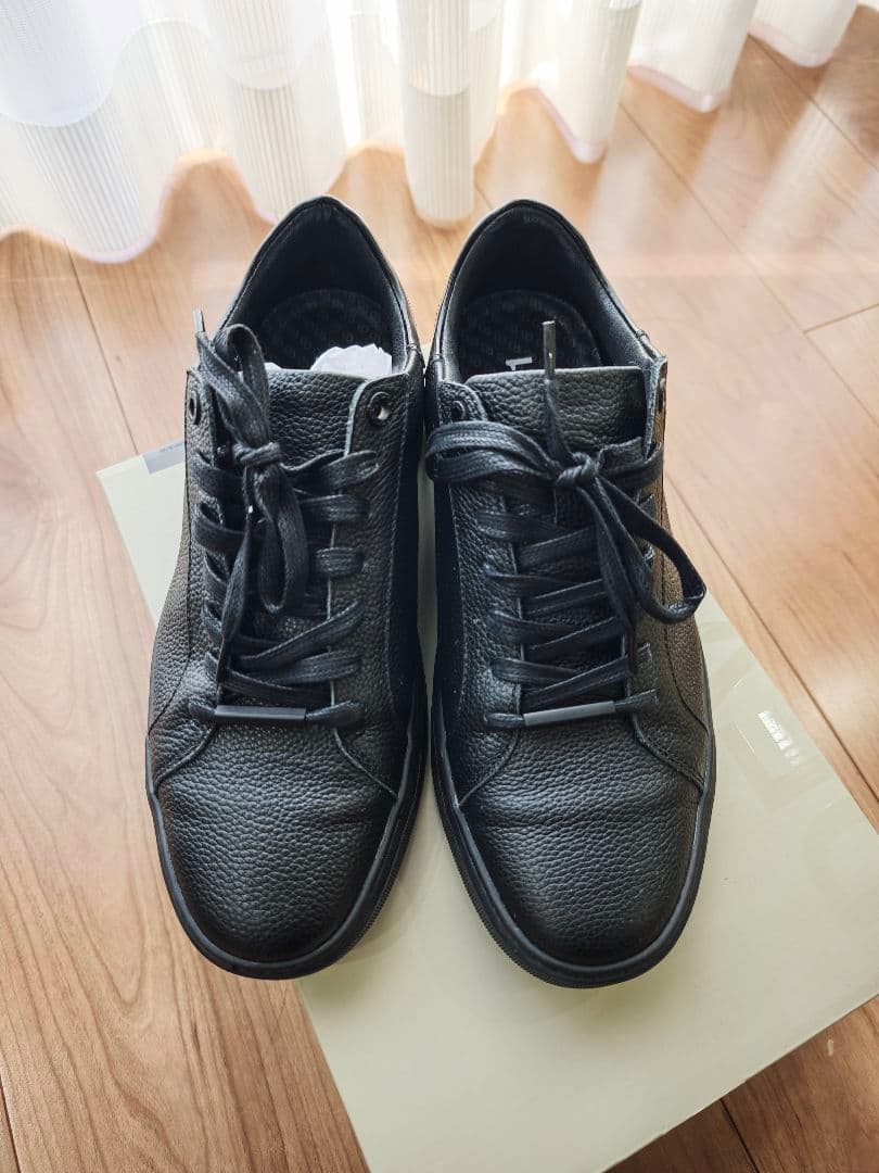 aoure device1 nero黒 レザー スニーカー