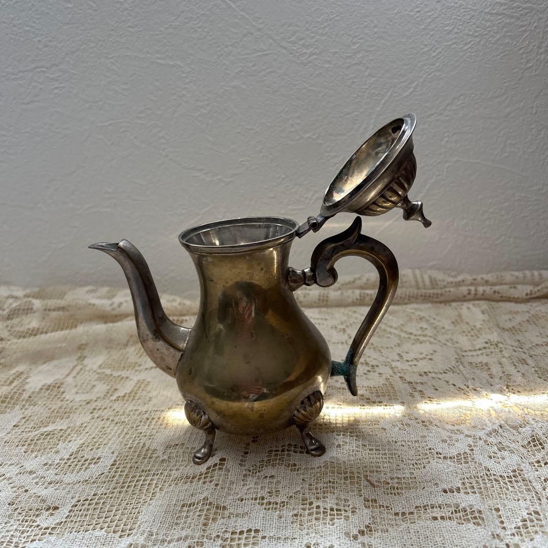 アンティーク・ヴィンテージ・4点・銀製ベルギー・コーヒー紅茶シュガー