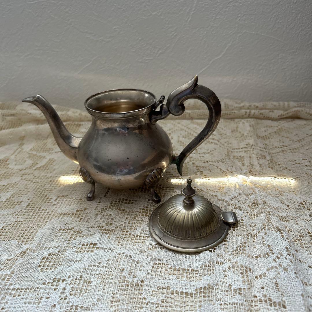 アンティーク・ヴィンテージ・4点・銀製ベルギー・コーヒー紅茶シュガー