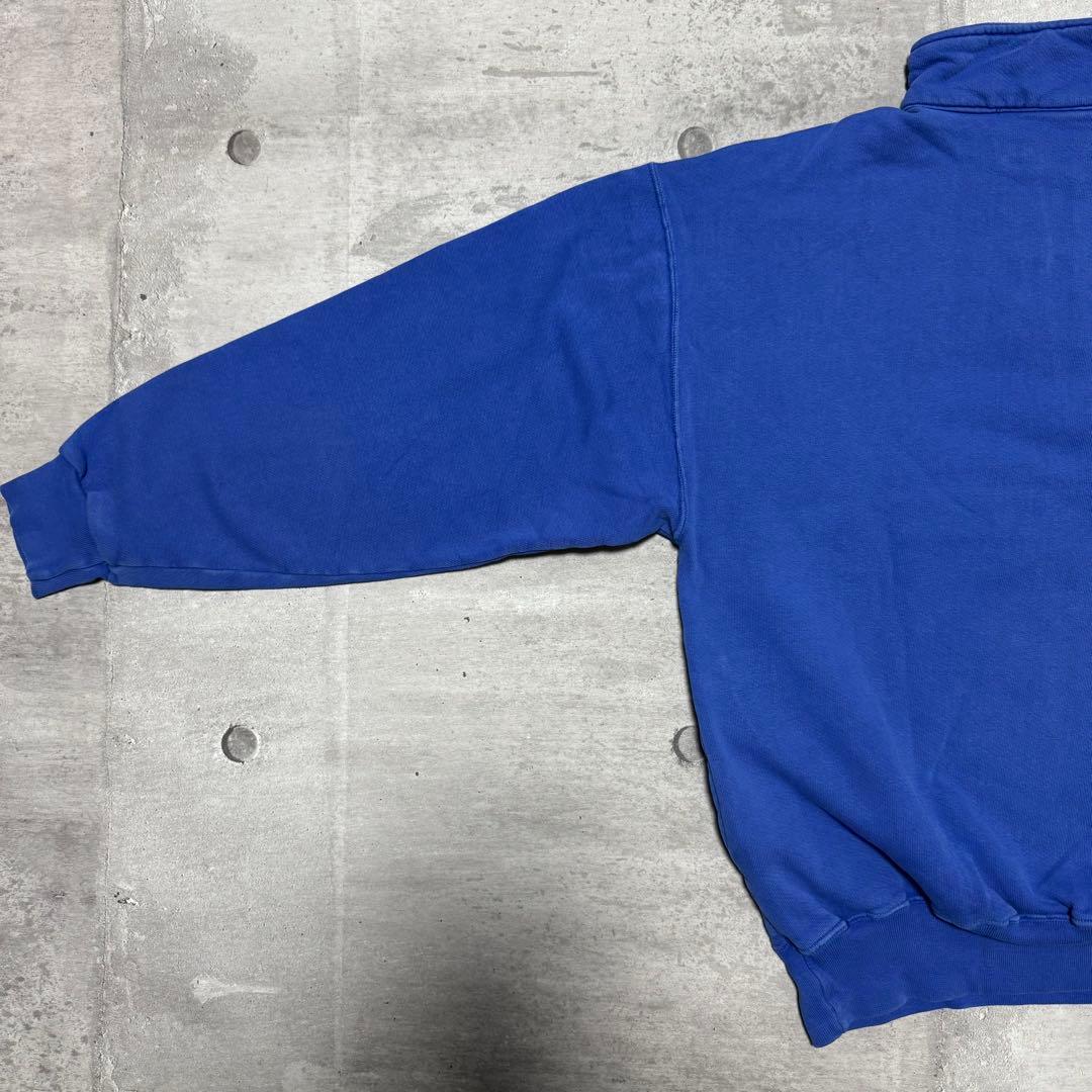 80s USA製 LLBean Russell ハーフジップスウェット ブルー