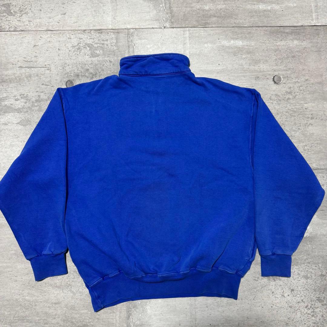 80s USA製 LLBean Russell ハーフジップスウェット ブルー