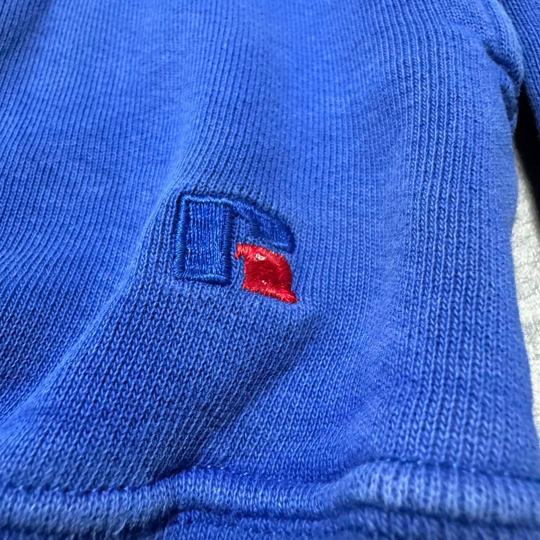 80s USA製 LLBean Russell ハーフジップスウェット ブルー