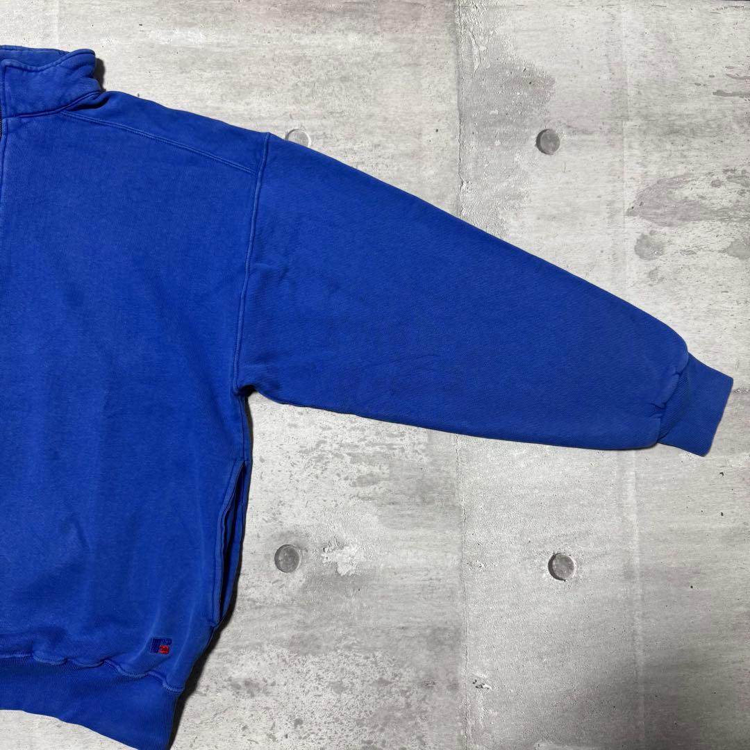 80s USA製 LLBean Russell ハーフジップスウェット ブルー