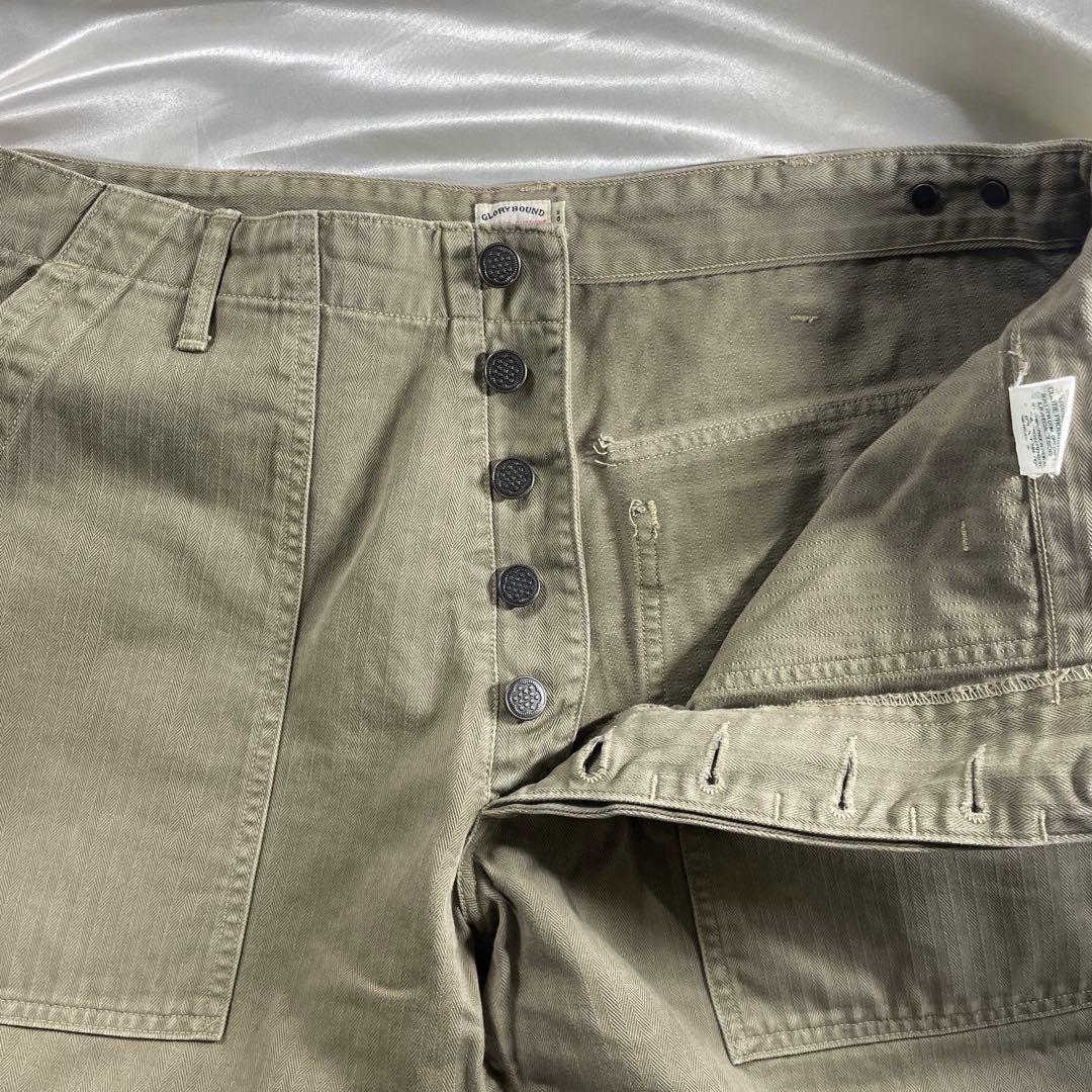 COOTIE ファティーグ　ベイカーパンツ　13スター　ヘリンボーン　L