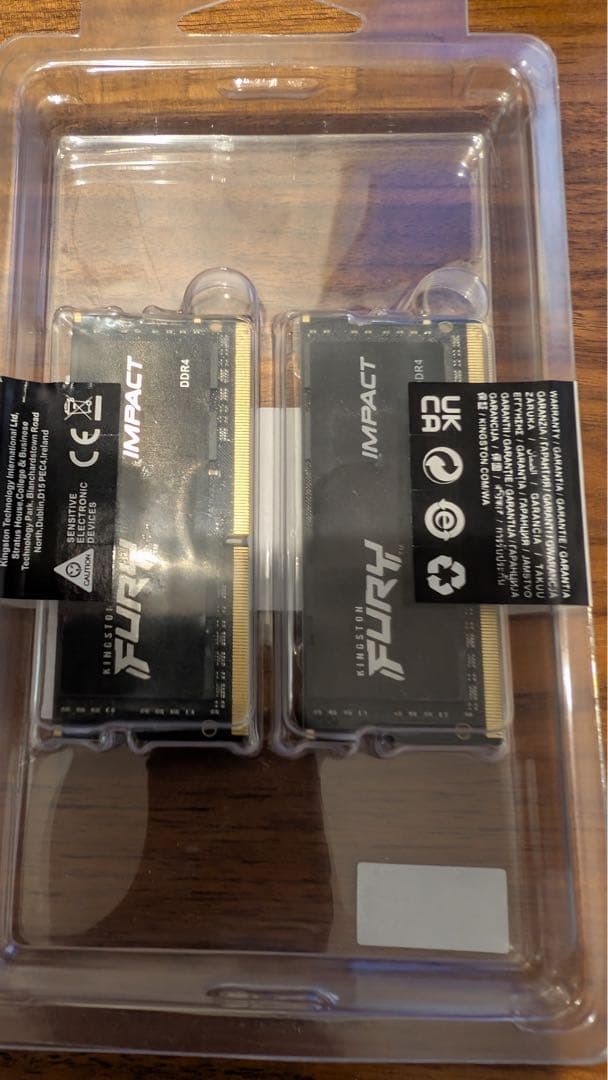 Kingston DDR4 32GB（16GB×2）ノート用メモリ