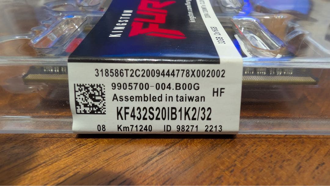 Kingston DDR4 32GB（16GB×2）ノート用メモリ