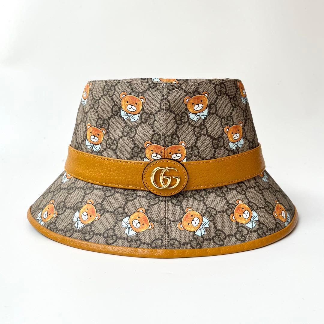美品 グッチ バケットハット テディベア GGスプリーム EXO KAI