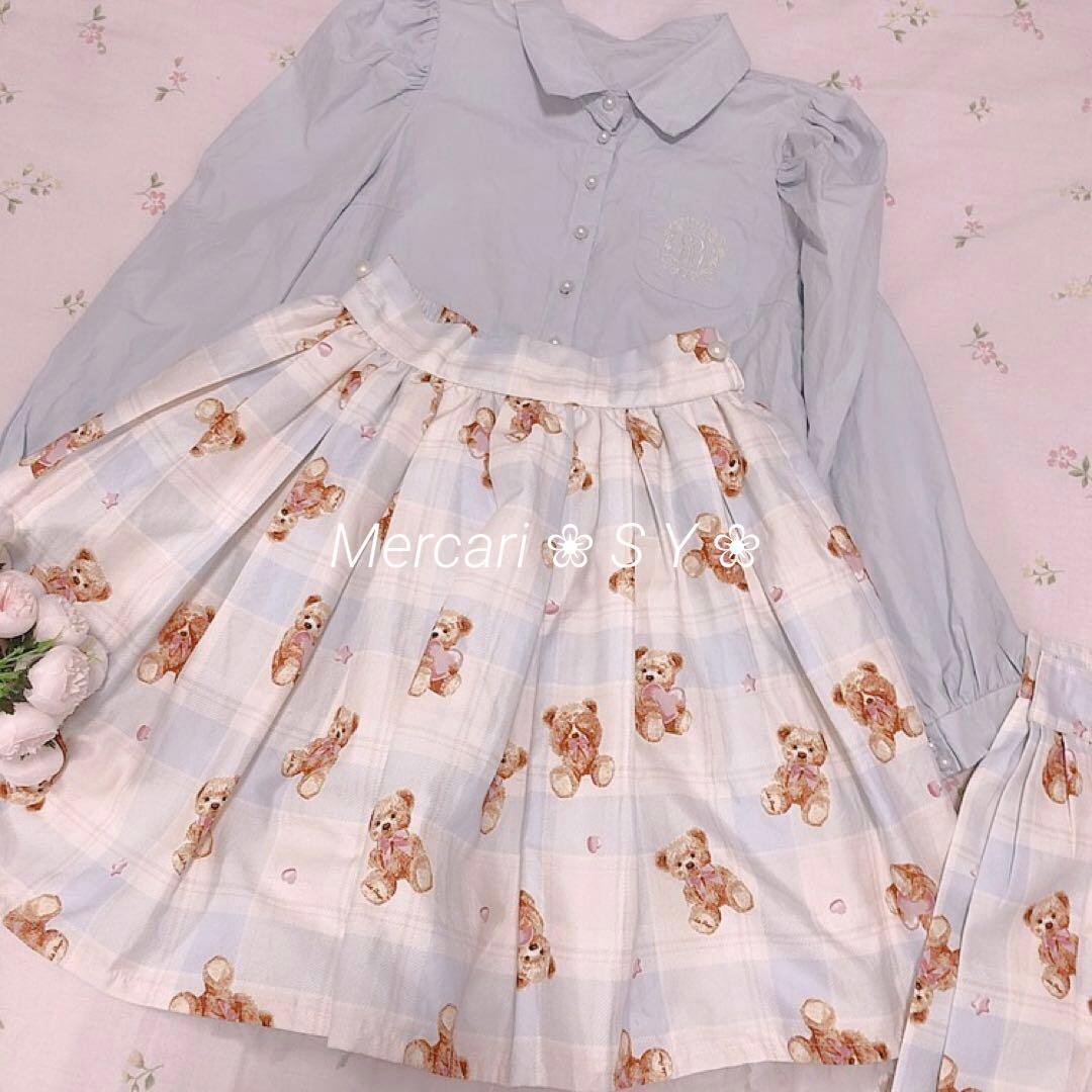 ❤︎12点セット❤︎ evelyn、ガーリー、量産型、水色界隈、くまちゃん♩