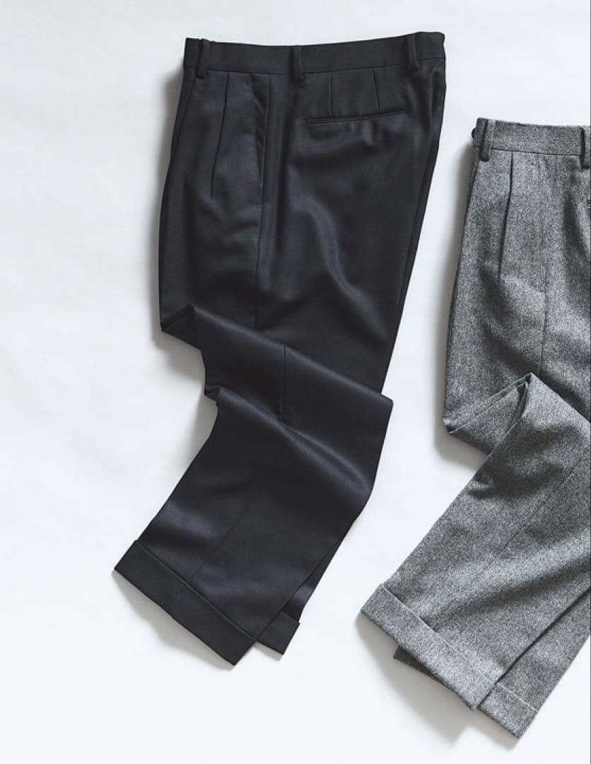 BRITISH MADE ポーツマス　フラノ　ネイビー　L