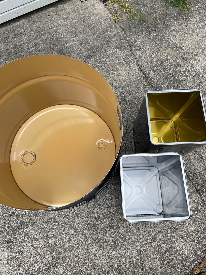 ナチュラルフルーツ ドラム缶 一斗缶 焼却炉セット 茶色の蓋付き