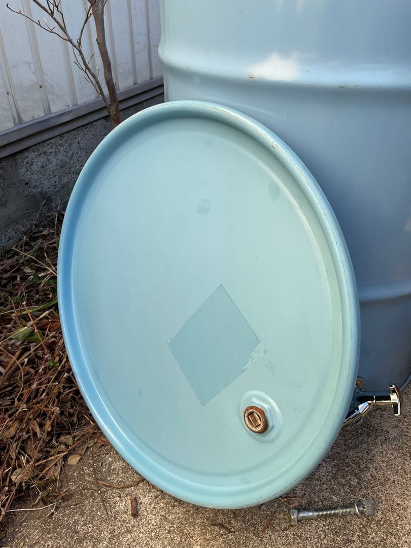 ナチュラルフルーツ ドラム缶 一斗缶 焼却炉セット 茶色の蓋付き