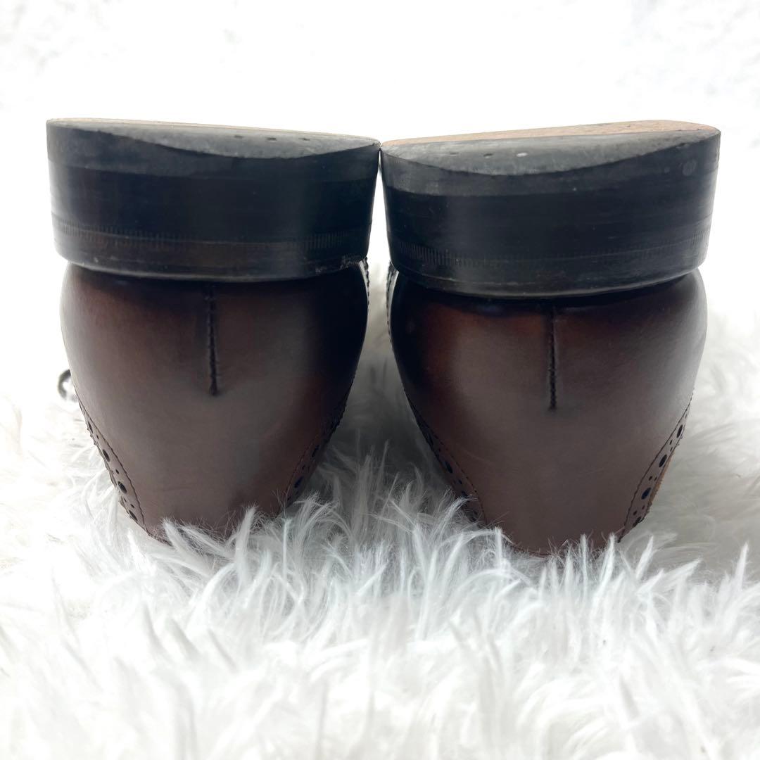 【美品】 バーウィック ウイングチップ バイカラー 切り替え 26.0cm 本革