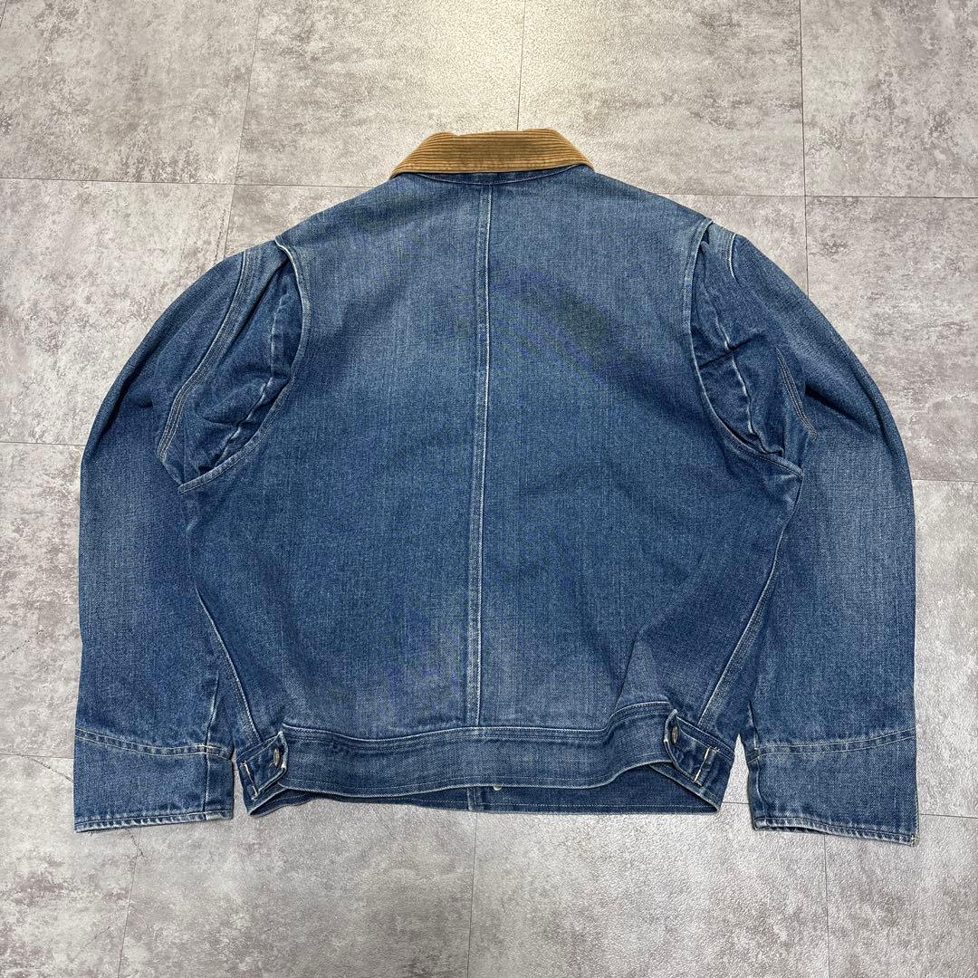 90s ラルフ　裏地赤ネル　XL 短丈ボックス　極上の色落ち　アタリ　襟コーズ