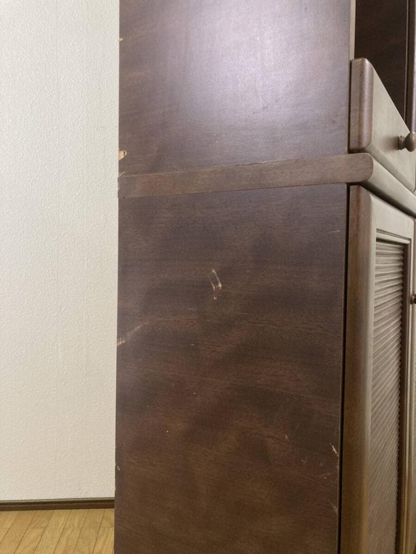 激安 ミラー付き シューズボックス 茶 ダークブラウン 靴箱 下駄箱 木製