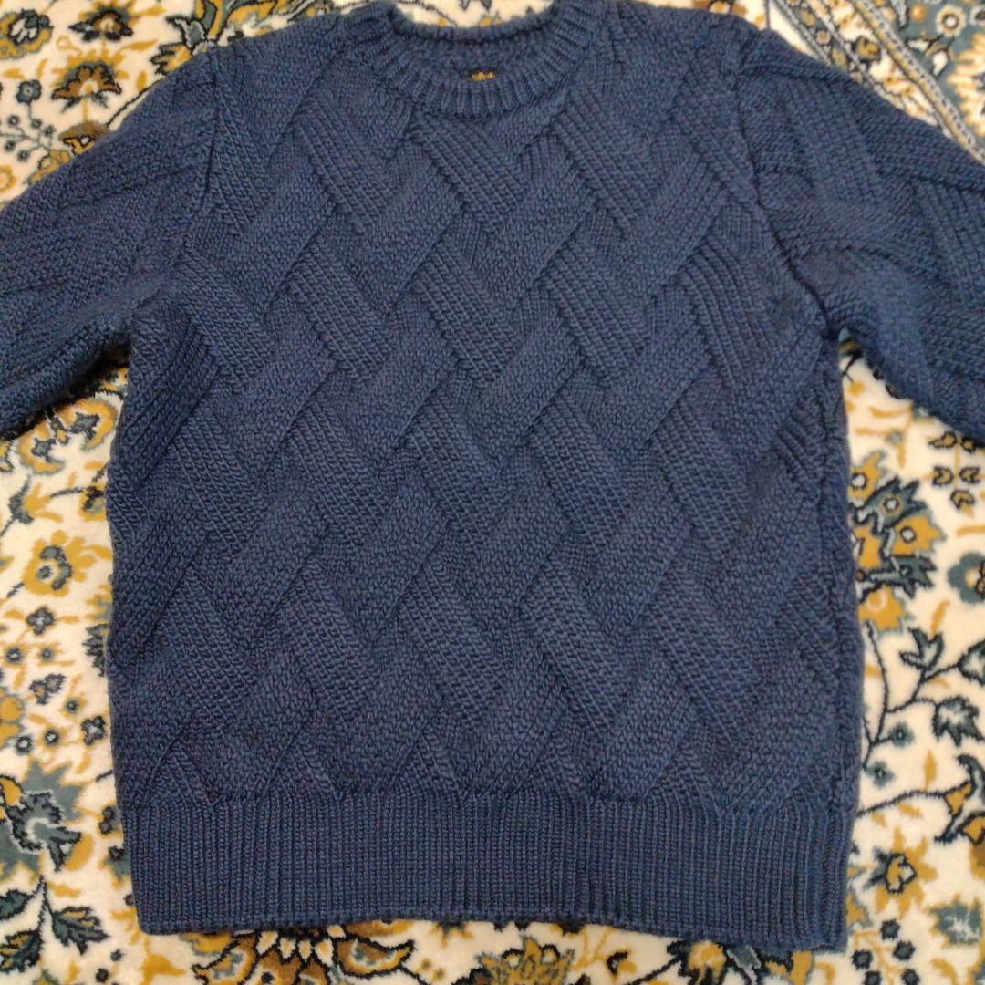 MサイズBATONERケーブルニットセーター