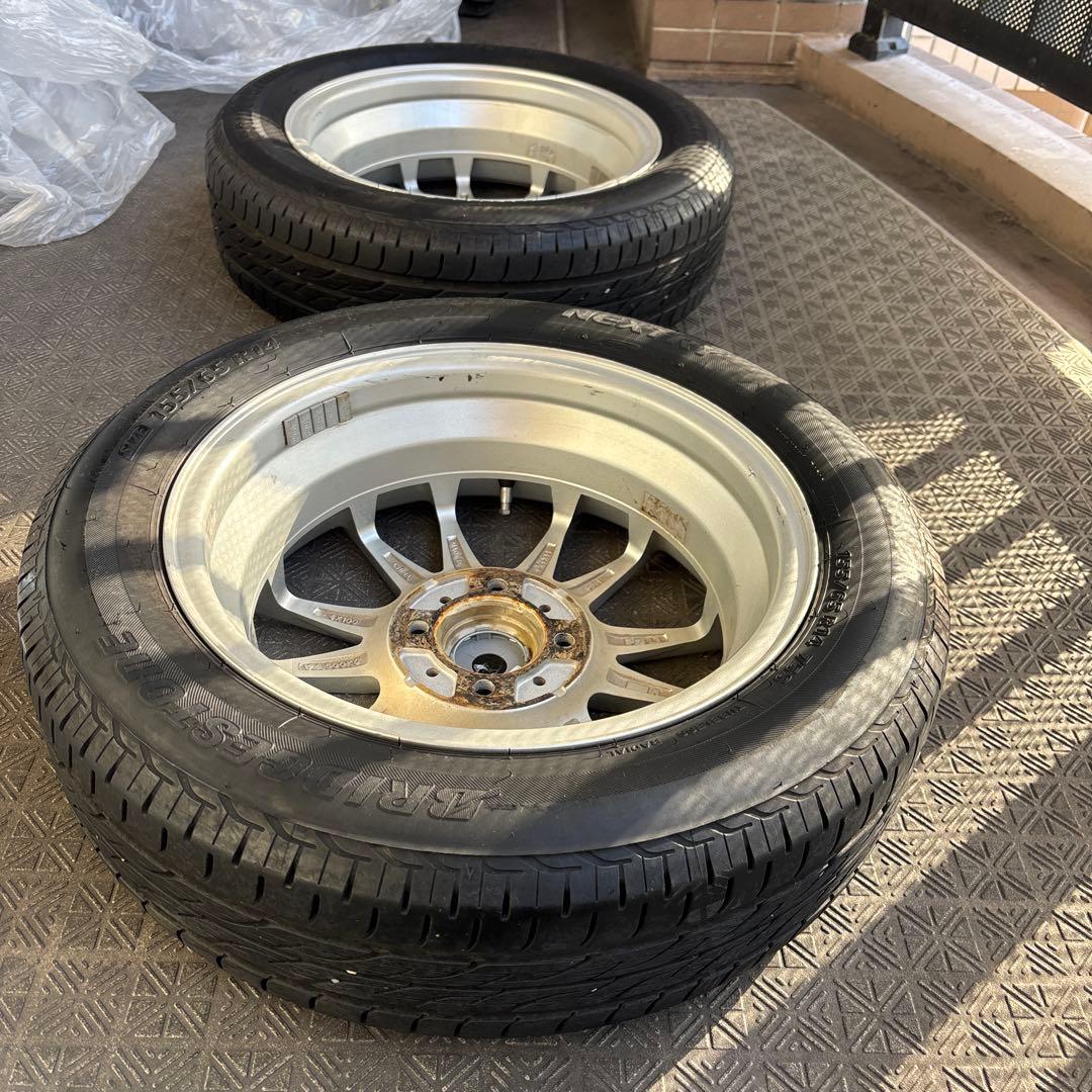ブリヂストンネクストリー14インチ タイヤ・ホイール４本セット