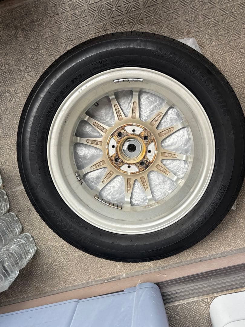 ブリヂストンネクストリー14インチ タイヤ・ホイール４本セット