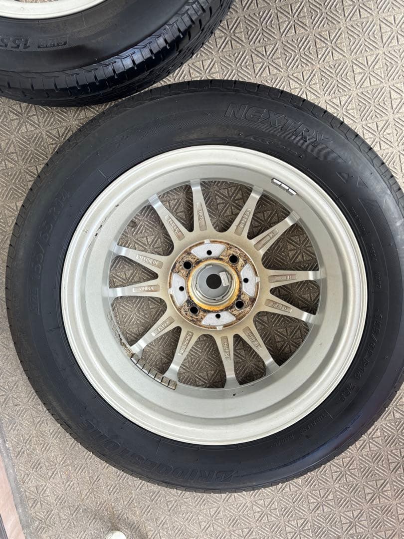 ブリヂストンネクストリー14インチ タイヤ・ホイール４本セット