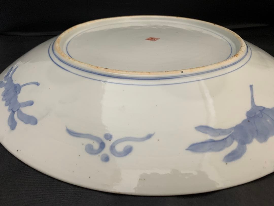 M*様 古伊万里　富士山　色絵金彩　大皿　約直径40㎝