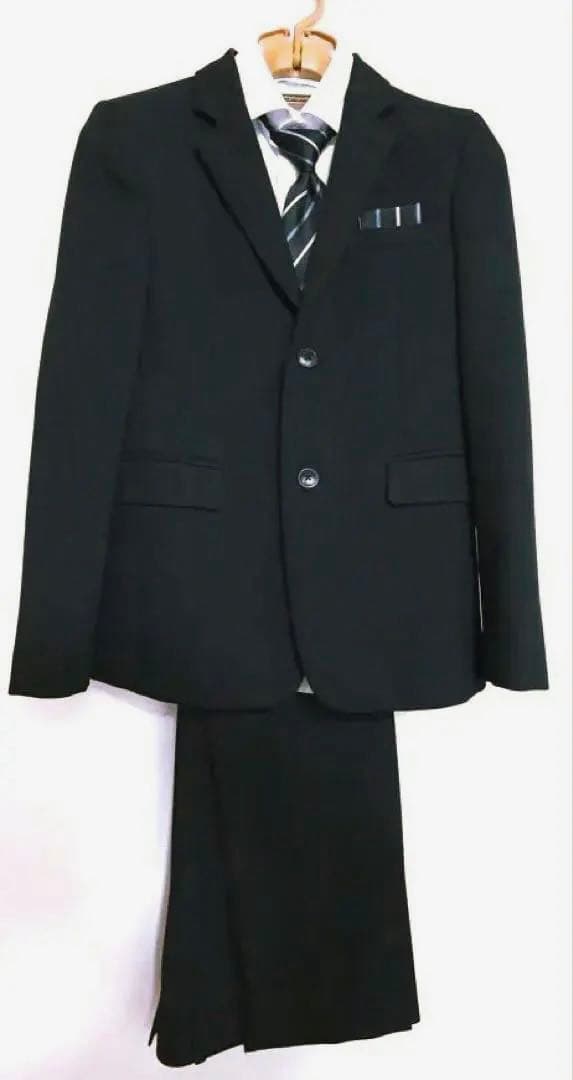 美品 フォーマルスーツセット 男の子 ブラック 卒業式 入学式150