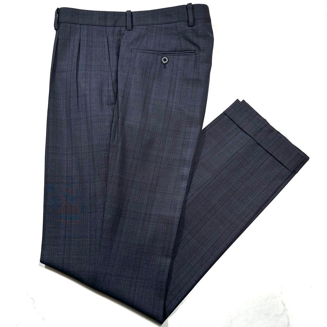 極美品 L相当◎ONLY スリーピーススーツ REDA 裏地総柄 ボルドー 紺