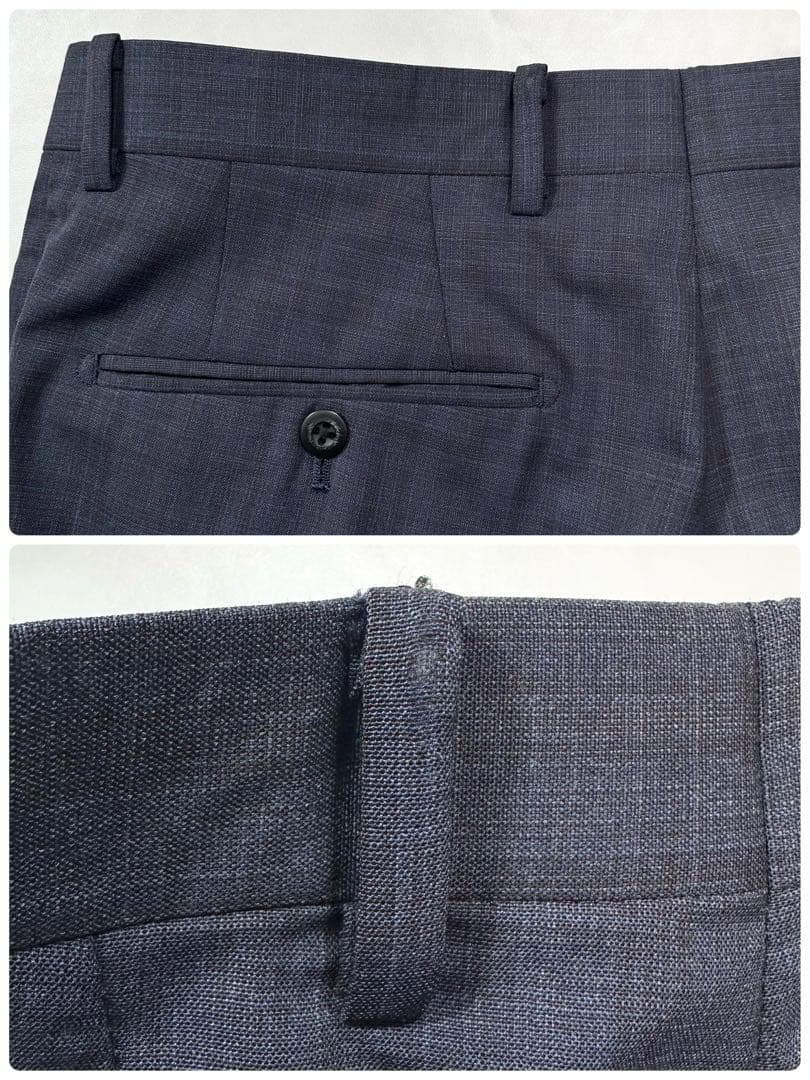 極美品 L相当◎ONLY スリーピーススーツ REDA 裏地総柄 ボルドー 紺