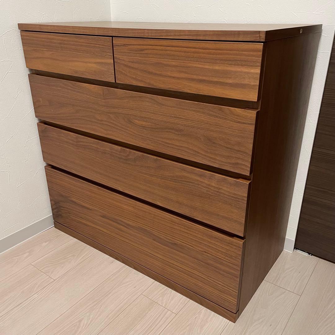 ※商品の説明必読【早い者勝ち】無印良品 タンス 木製チェスト 4段 ウォルナット