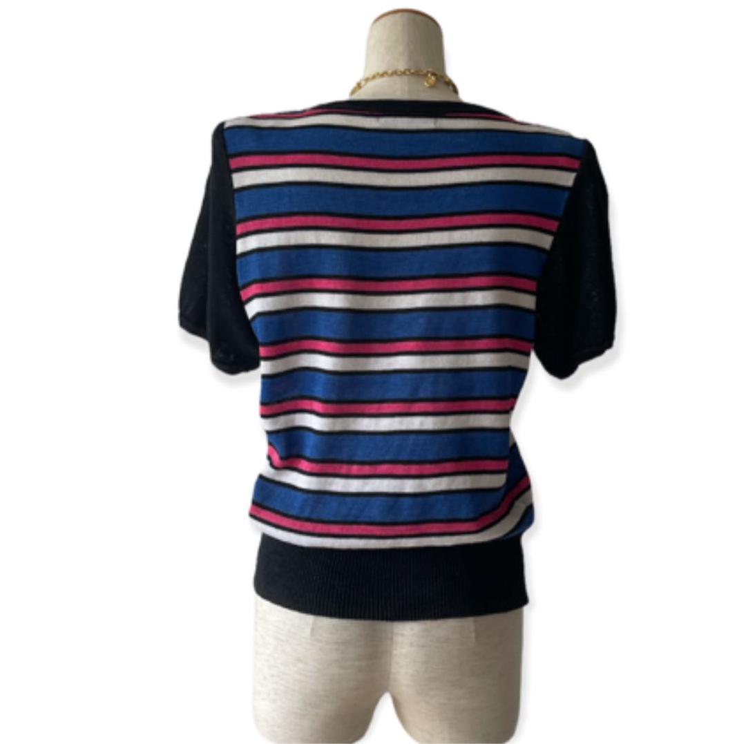 【希少品】イヴサンローラン YSL 麻　80s'90s' ヴィンテージ ボーダー