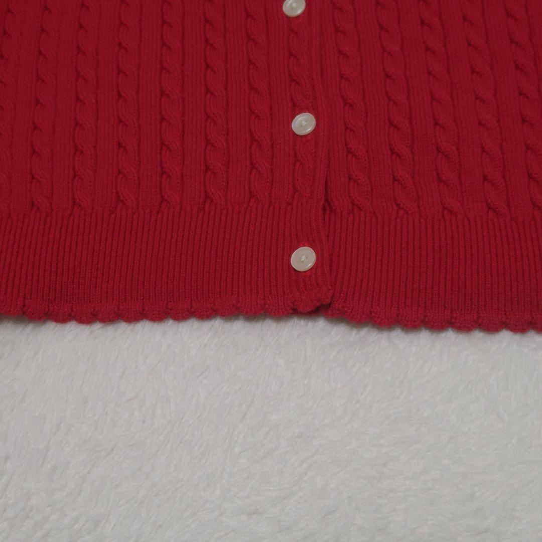 タグ付 未使用品POLO RALPH LAUREN カーディガン ケーブル 赤