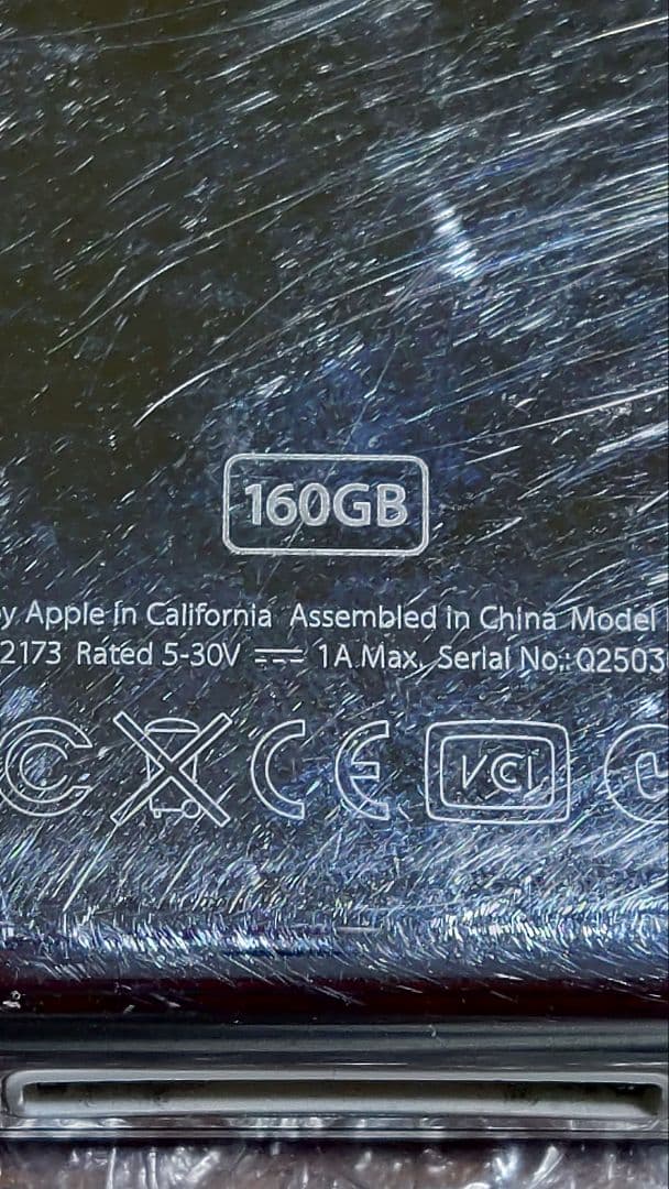 アイポッドクラシック　第6世代 A1238　160GB ジャンク ナンバー801