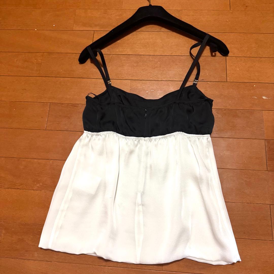 25aw CHANELシャネルリボンキャミソール34 blackpinkジェニー