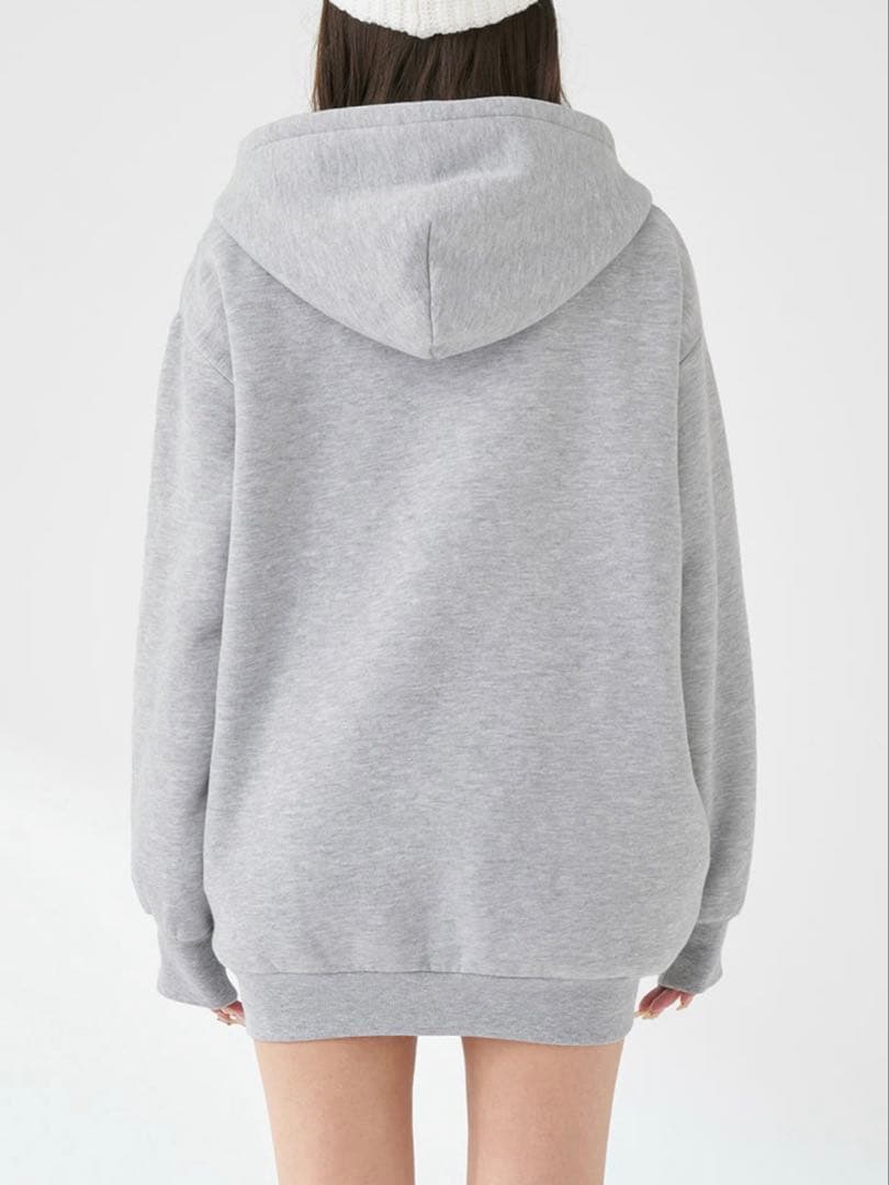 DarichアップリケDDロゴパーカー(グレー)