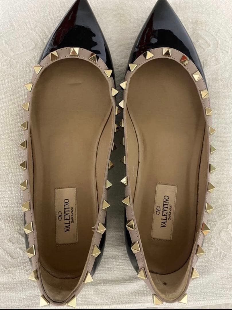 VALENTINO スタッズフラットシューズ　バレリーナシューズ　ヴァレンティノ