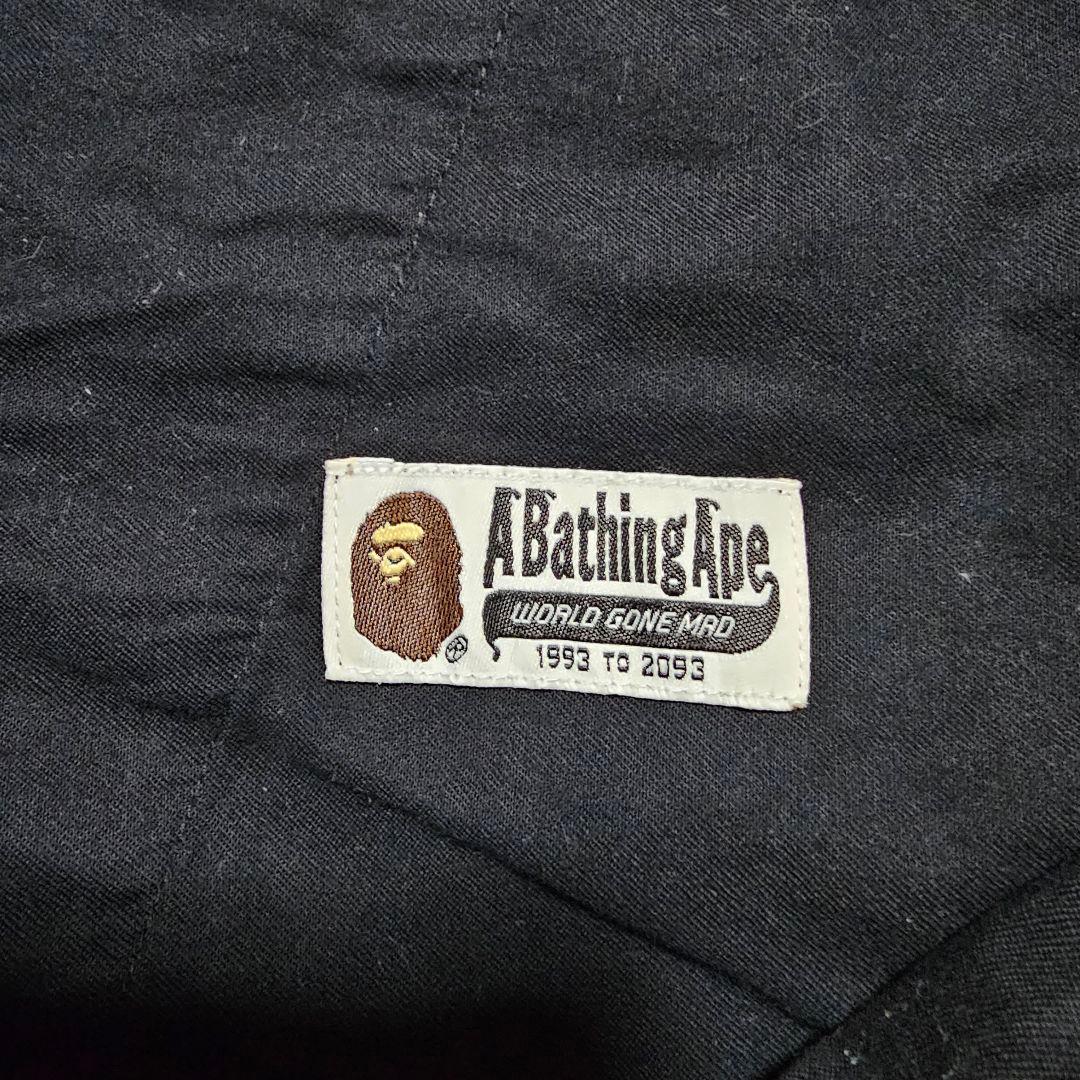 A BATHING APE エイプ 迷彩柄カーゴパンツ ブラック Lサイズ