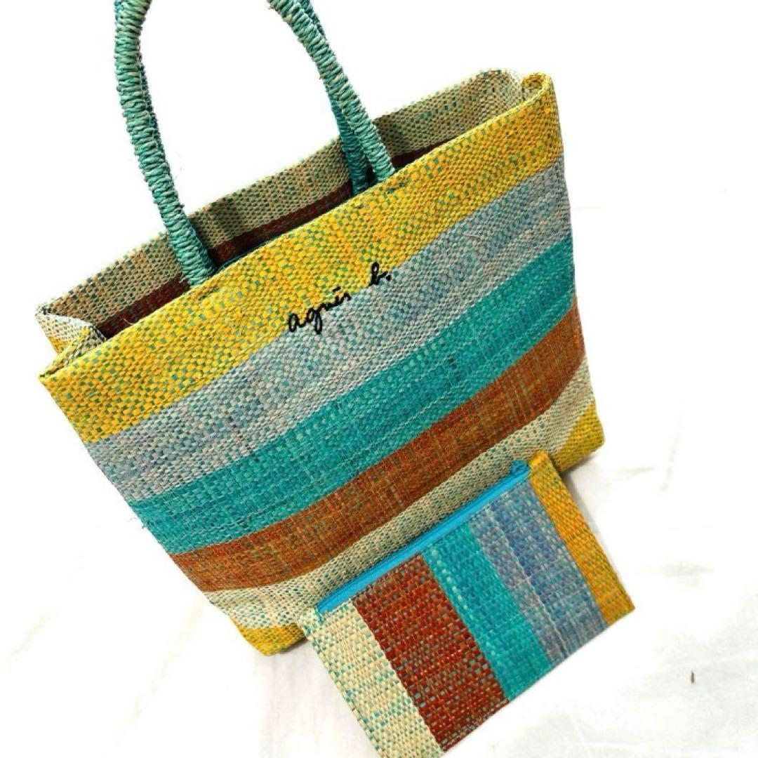 《クローバー》新品未使用アニエスベー　かごバッグ　マダガスカルトートバッグ