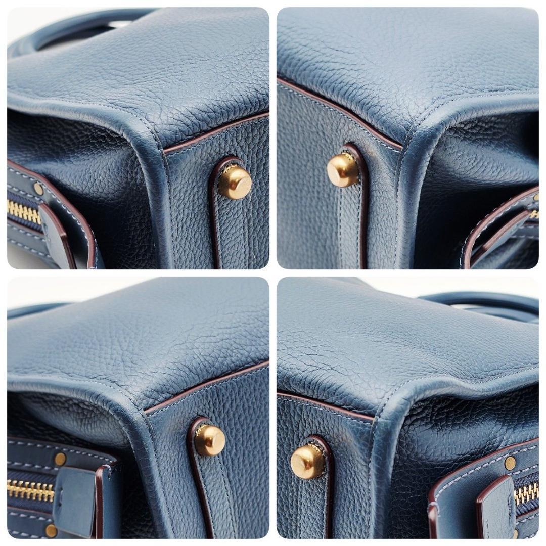 COACH コーチ ハンドバッグ ショルダーバッグ レザー ブルー 20315.