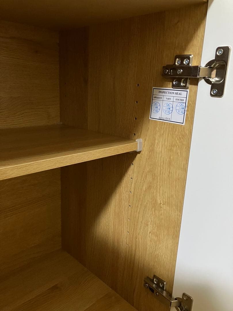 ニトリ 食器棚 木目調 ガラス扉キャビネット 収納 お皿 キッチン収納