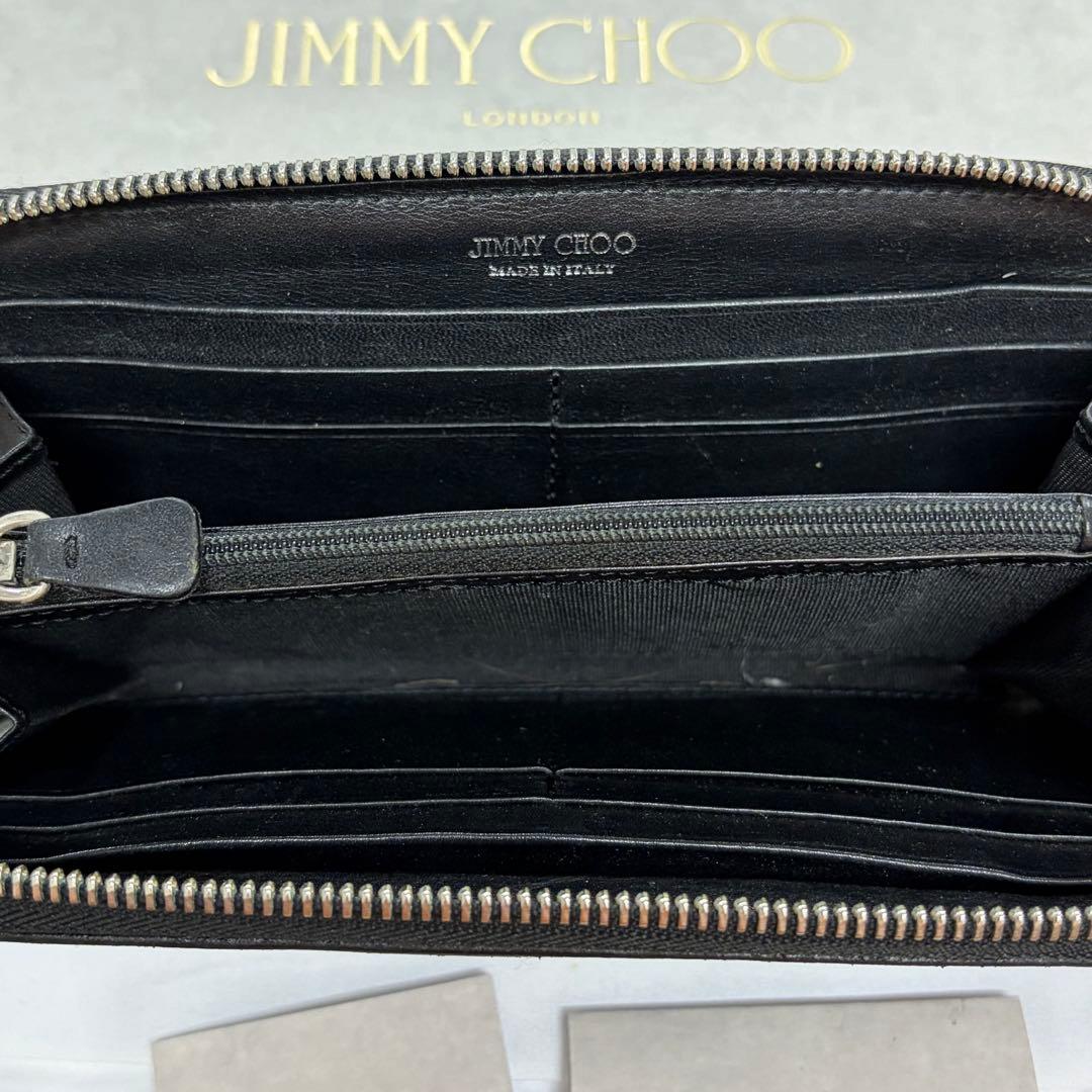 新品同様‼️ ジミーチュウ　財布　長財布　スター　スタッズ　ラウンドファスナー
