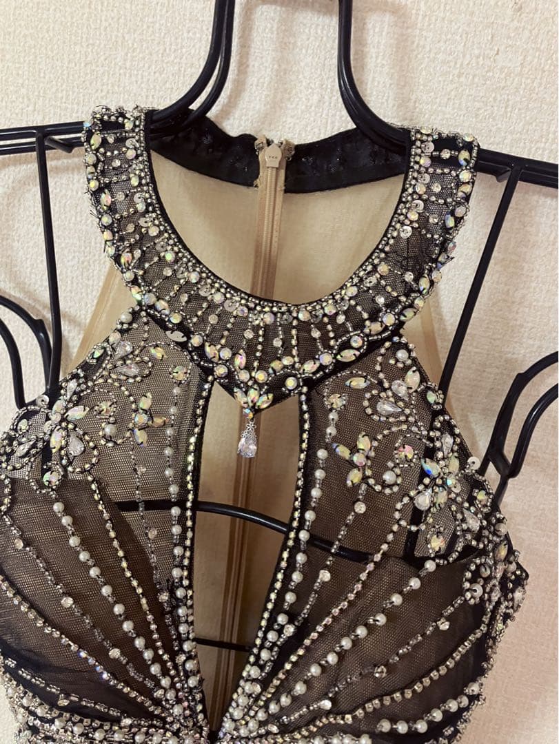 定価3.5万今期新作ANGEL Rホルダーネック超高級キャバドレス黒S