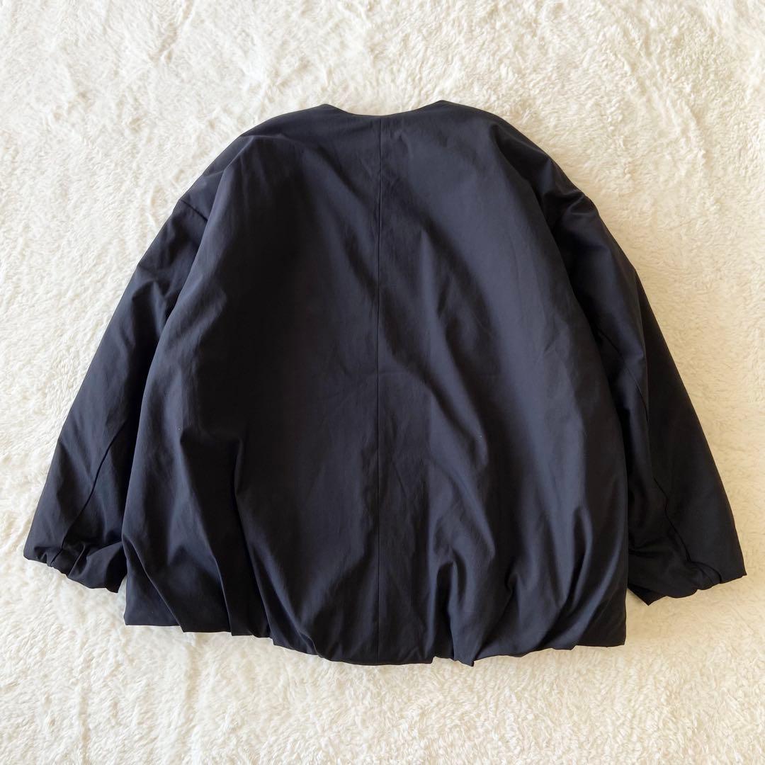 未使用級♡グリーンレーベル リラクシング パフィー ノーカラー ブルゾン 黒