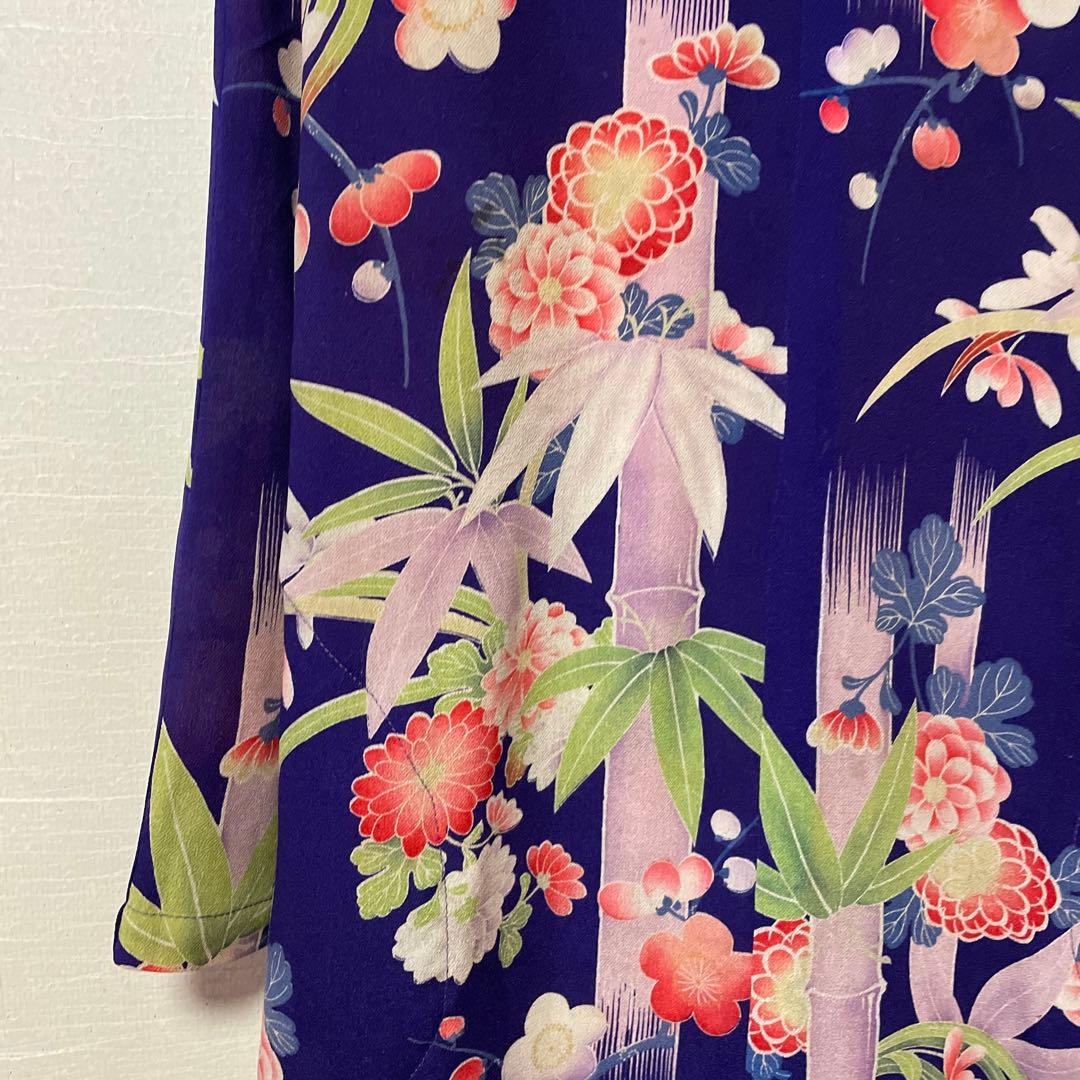 専用　シュウ様　新春　お値下げ　大正ロマン縮緬\"祝い花\"ワンピース