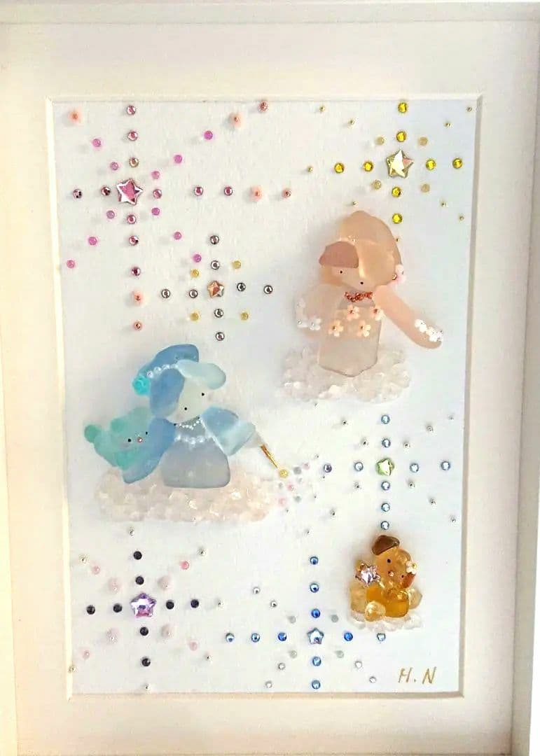 シーグラスアート 夏のおとずれ 花火