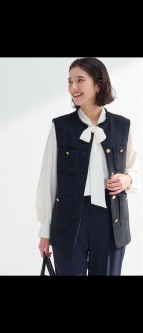 GREEN LABEL RELAXING ネイビー ベスト