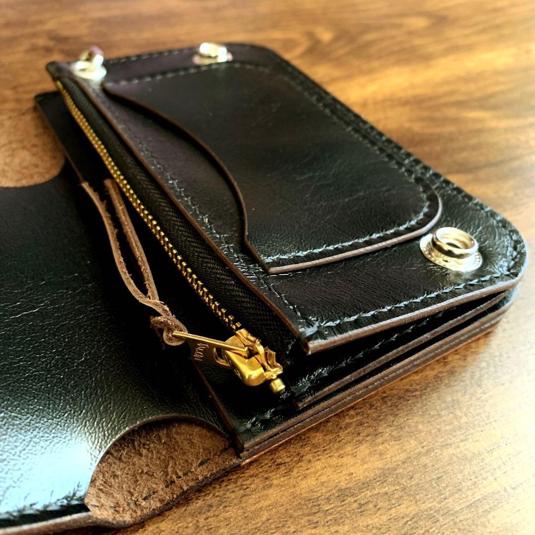 トラッカーウォレット　handmade CA00X 馬革×牛革