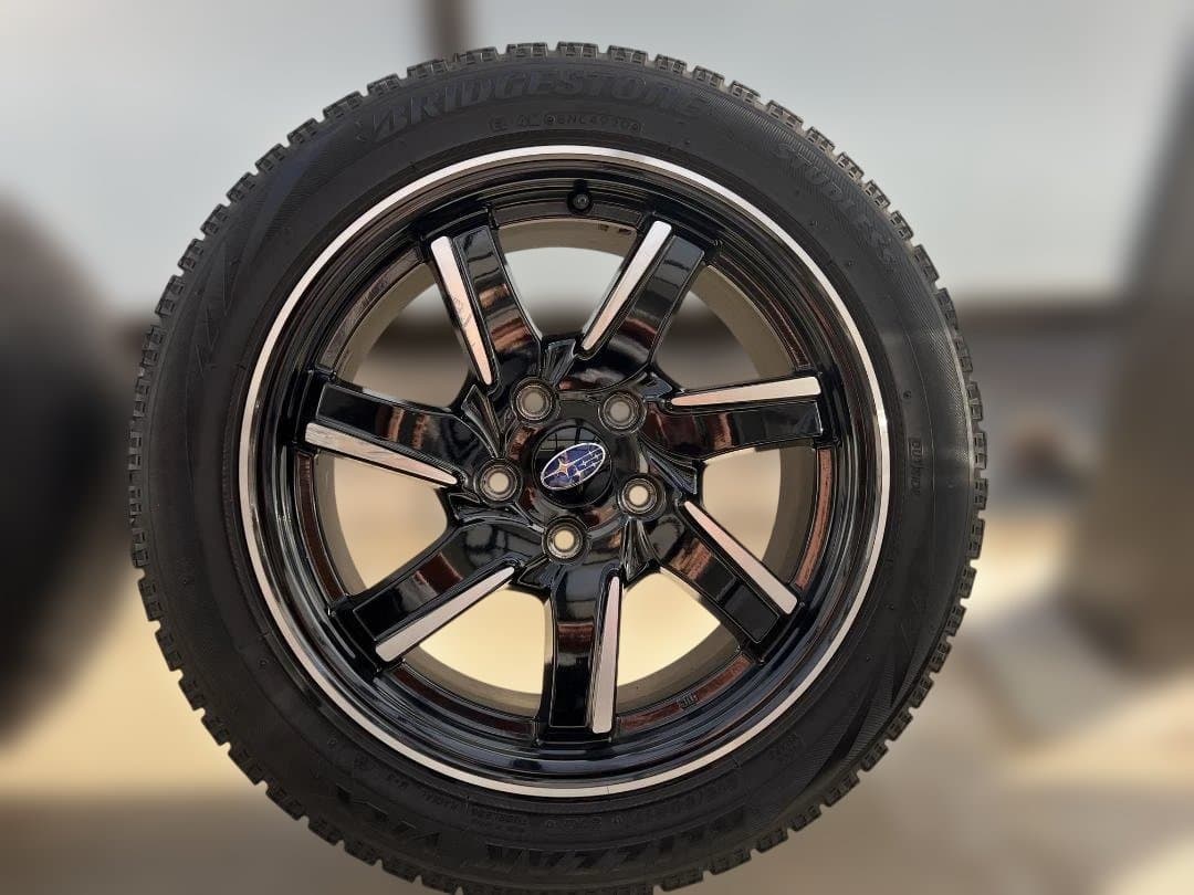 スバル 17インチ スタッドレスタイヤホイールセット ブラック