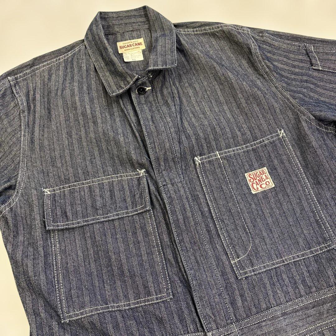 SUGAR CANE ヘリンボーン　オールインワン　オーバーオール　つなぎ40