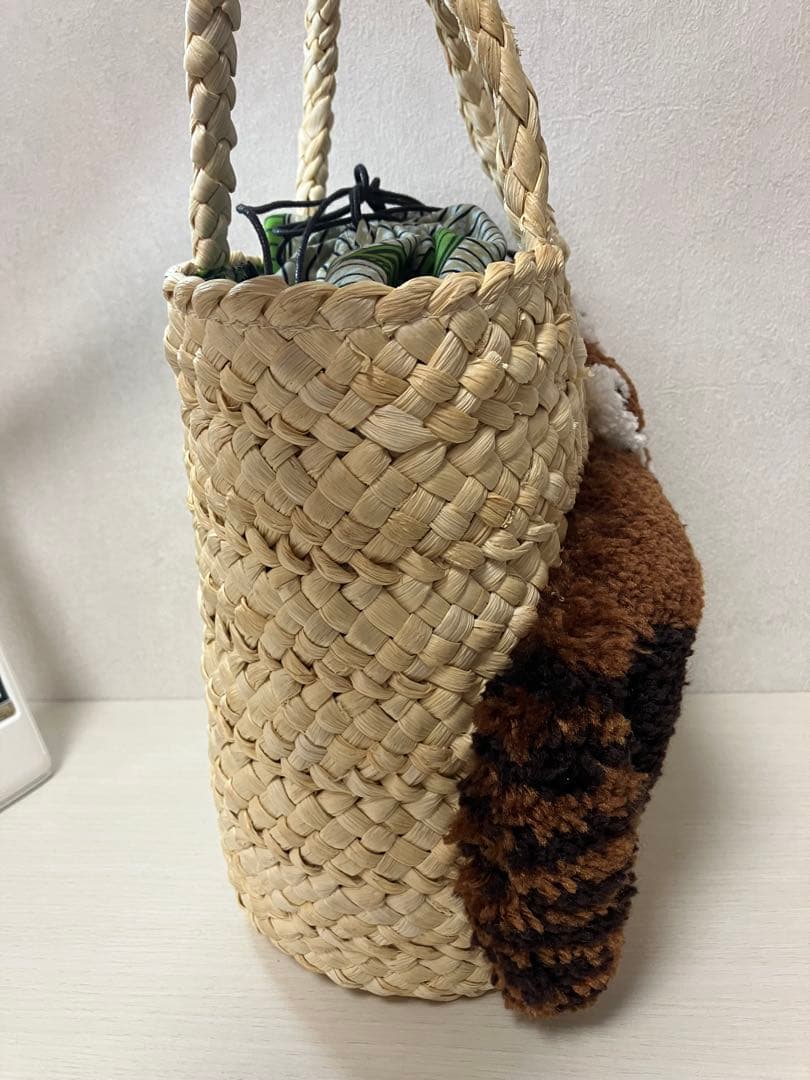 【極美品】イアパピヨネ earPAPILLONNER かごバッグ レッサーパンダ