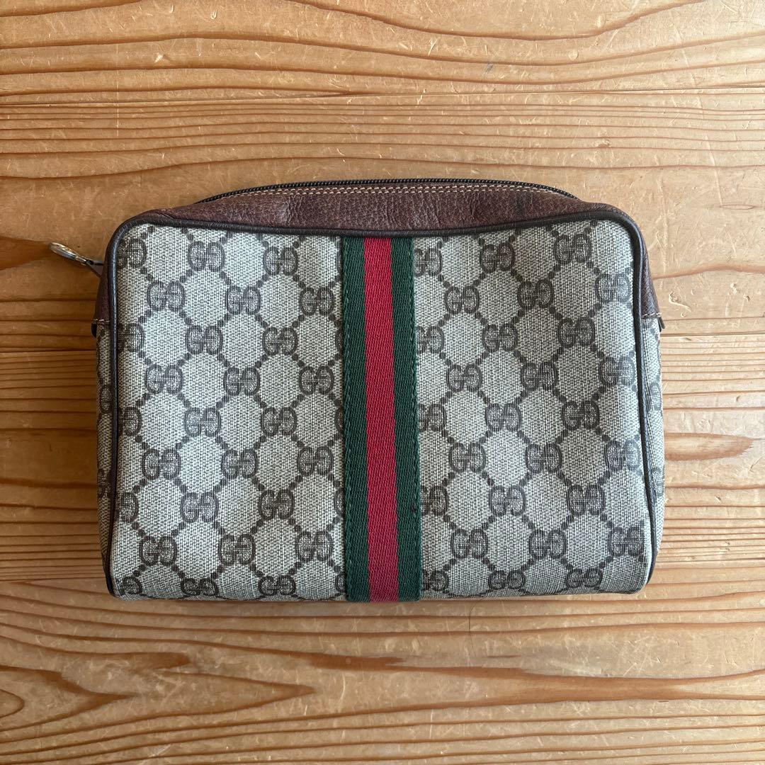 オールドグッチ　シェリーライン　ポーチ　クラッチバッグ